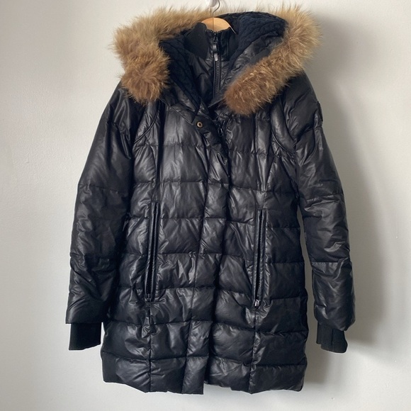 Rudsak MYA WOMEN'S DOWN FEATHER PUFFER JACKET WITH REMOVABLE FUR MEDIUM - Picture 2 of 16